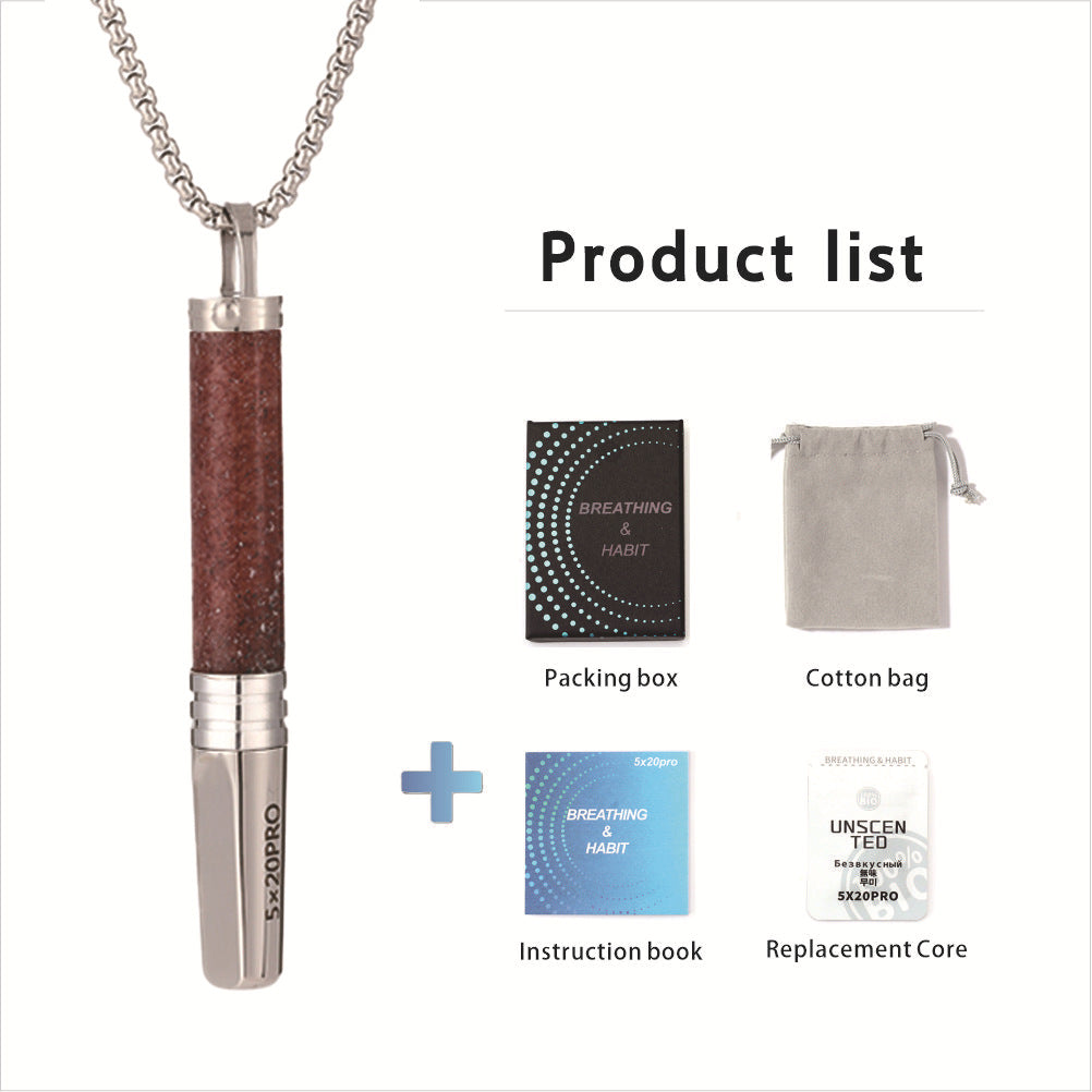 Tiger Eye Resistance Breathing Necklace for Stress Relief & Habit Awareness