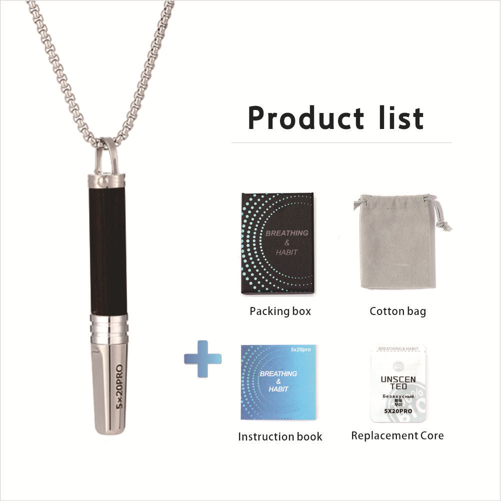 Respiratory Resistance Breathing Necklace for Anxiety Relief & Mindfulness Training
