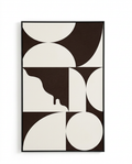Geometric Art Deco Wall Art in Black and Warm Neutrals