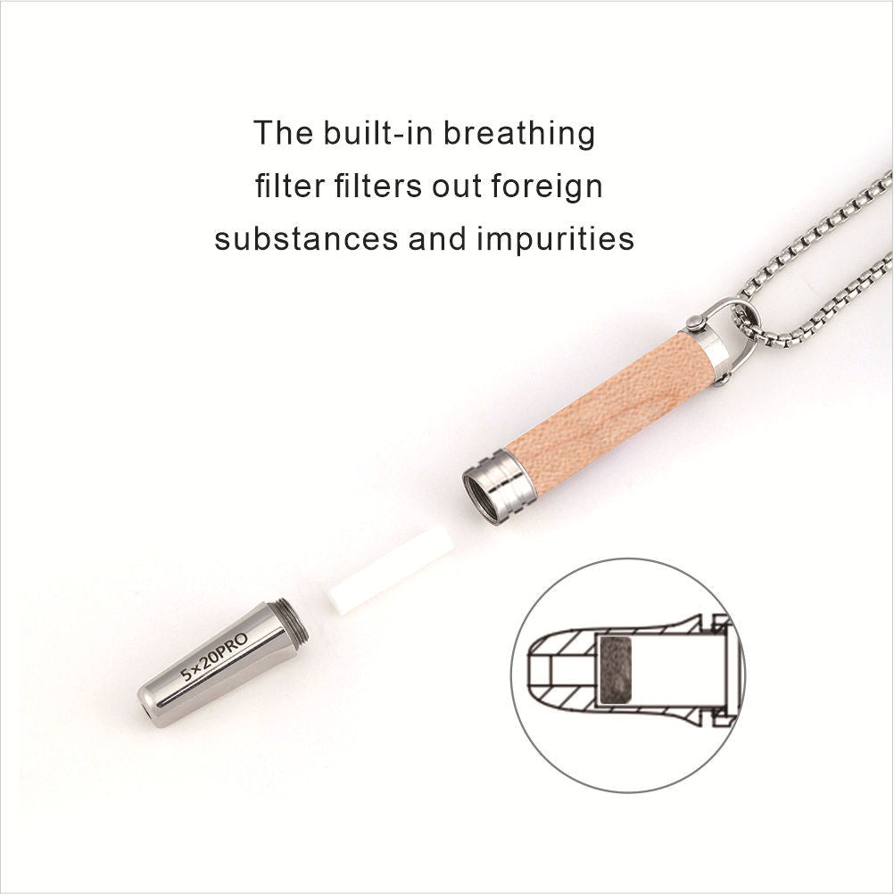 Respiratory Resistance Breathing Necklace for Anxiety Relief & Mindfulness Training