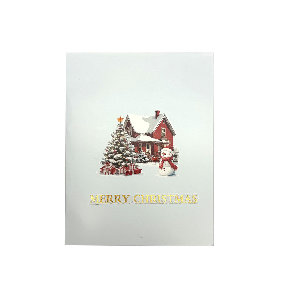 3D Snowman Pop-Up Christmas Card