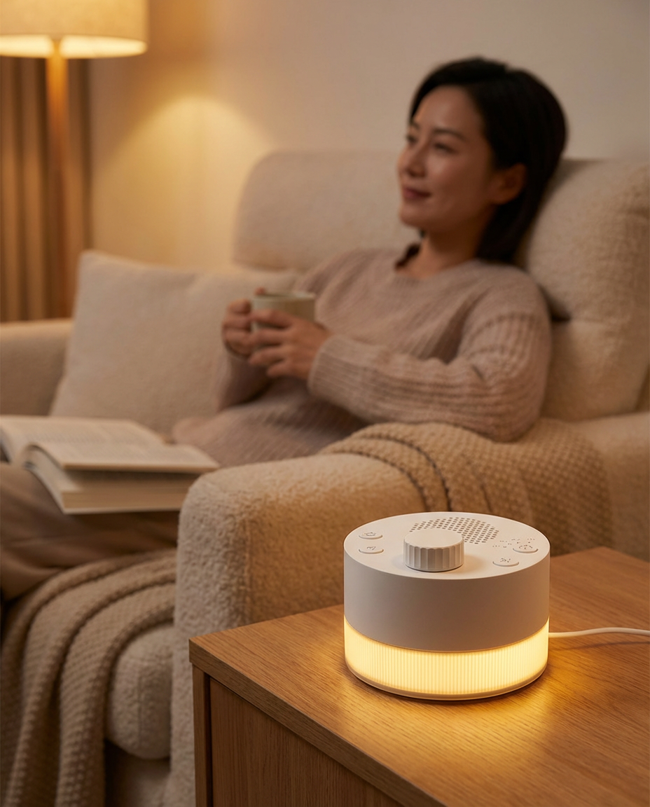 White Noise Sleep Device with Intelligent Warm Light | Infant Soothing Sleep Aid & Music Machine