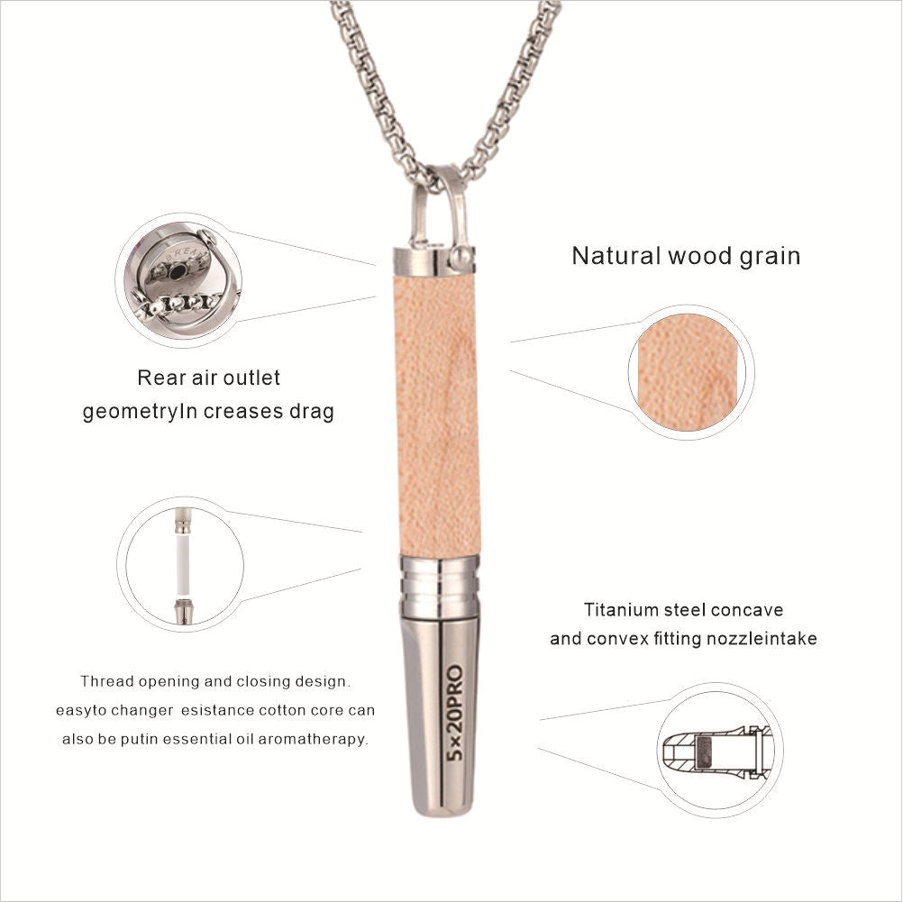 Respiratory Resistance Breathing Necklace for Anxiety Relief & Mindfulness Training