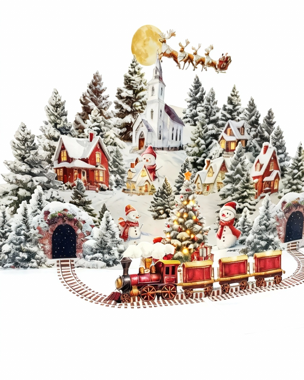 3D Snowman Pop-Up Christmas Card