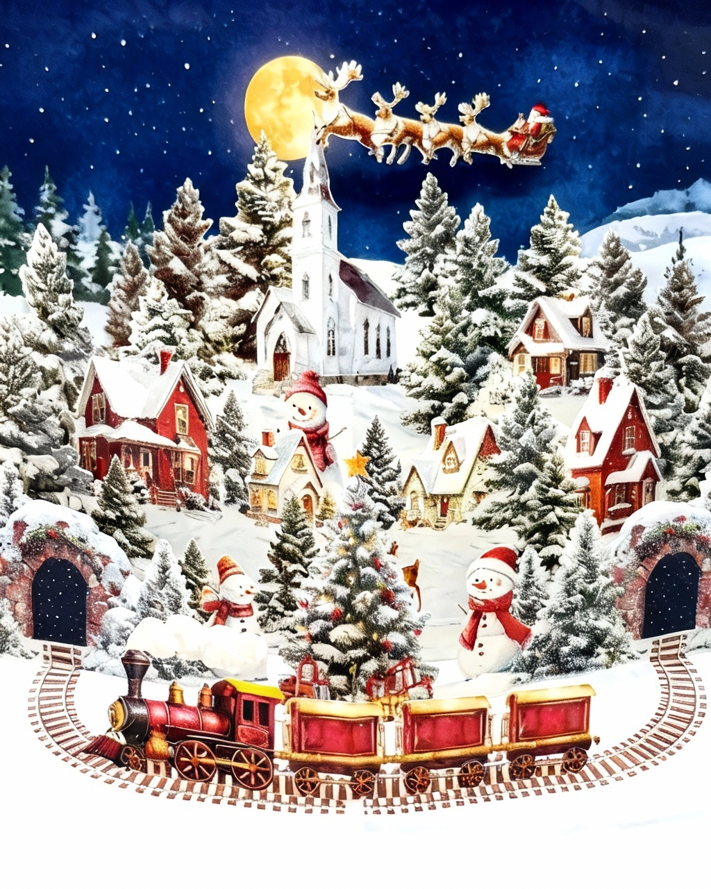 3D Snowman Pop-Up Christmas Card