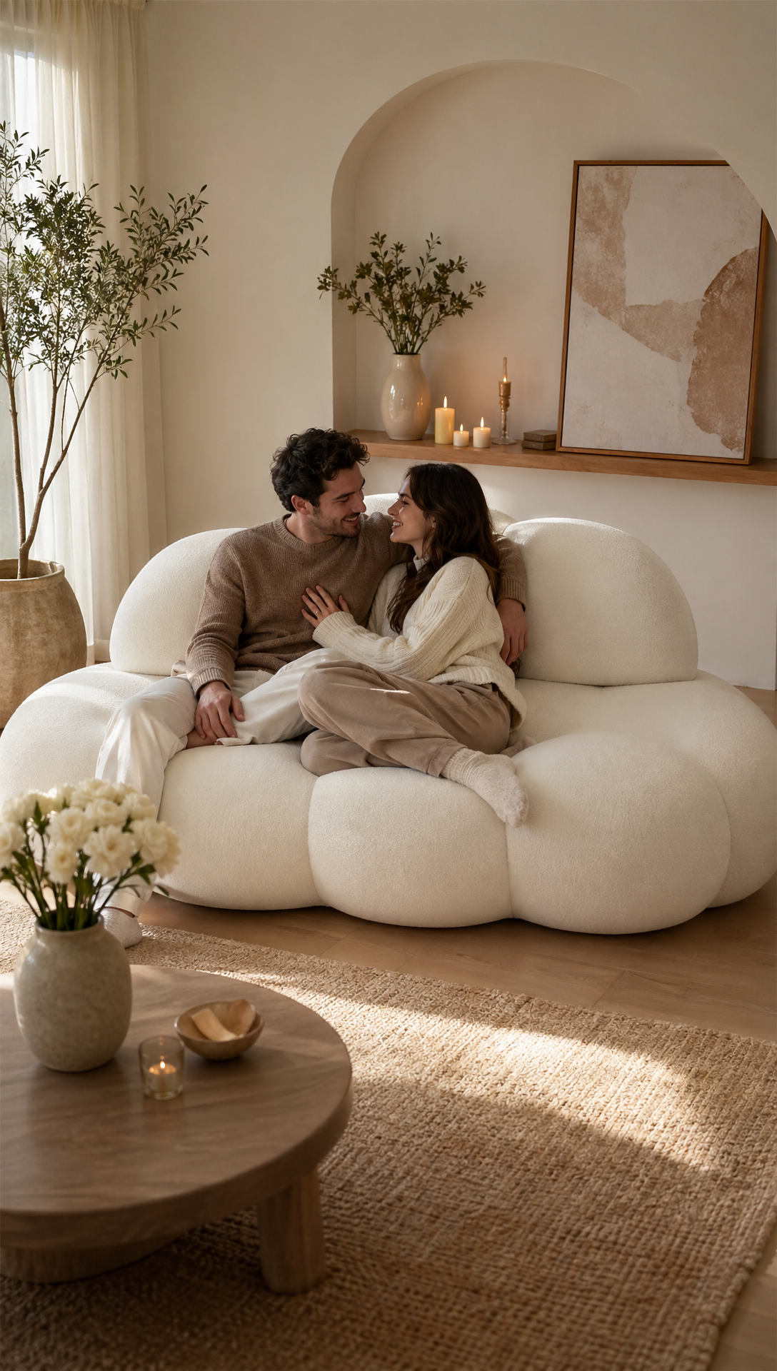 Cloud Shaped Cotton Balance Leisure Sofa