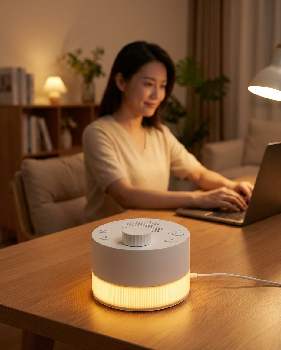 White Noise Sleep Device with Intelligent Warm Light | Infant Soothing Sleep Aid & Music Machine