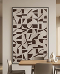 Modern Art Deco Black Frame Abstract Wall Art Print
