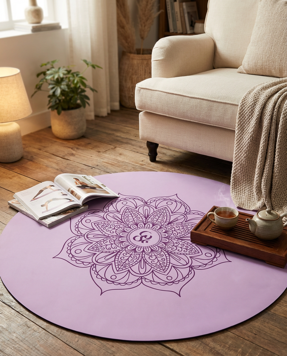 Grounding Circle Meditation Yoga Mat (PU Round Pad)