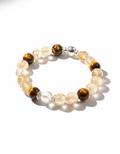Golden Rutile Quartz & Tiger Eye Wealth Bracelet for Career Growth & Prosperity