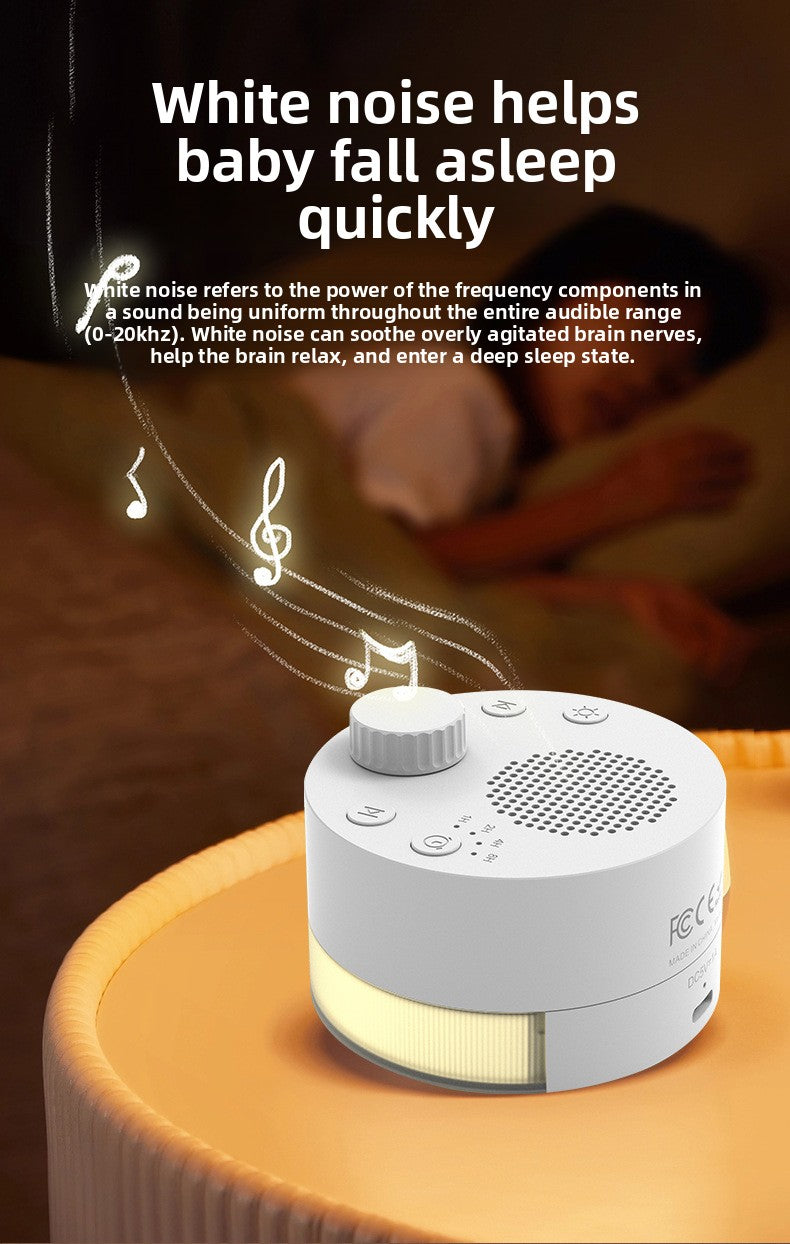 White Noise Sleep Device with Intelligent Warm Light | Infant Soothing Sleep Aid & Music Machine