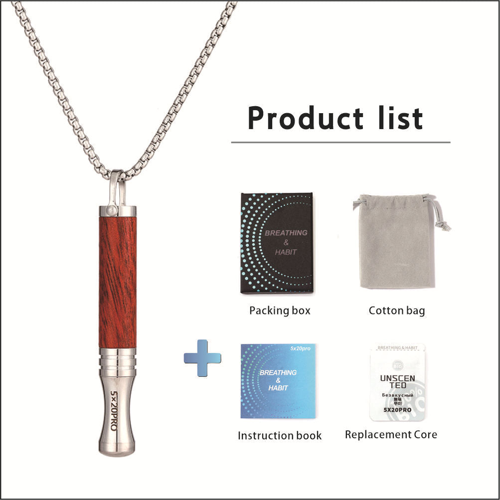 Respiratory Resistance Breathing Necklace for Anxiety Relief & Mindfulness Training