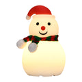 Christmas Snowman Silicone Tap Light Bluetooth Speaker | Healing Ambient Lamp & Holiday Gift