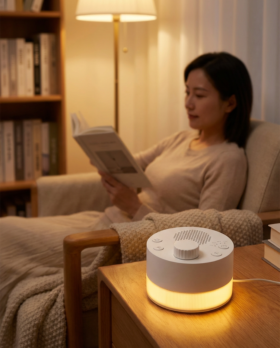 White Noise Sleep Device with Intelligent Warm Light | Infant Soothing Sleep Aid & Music Machine