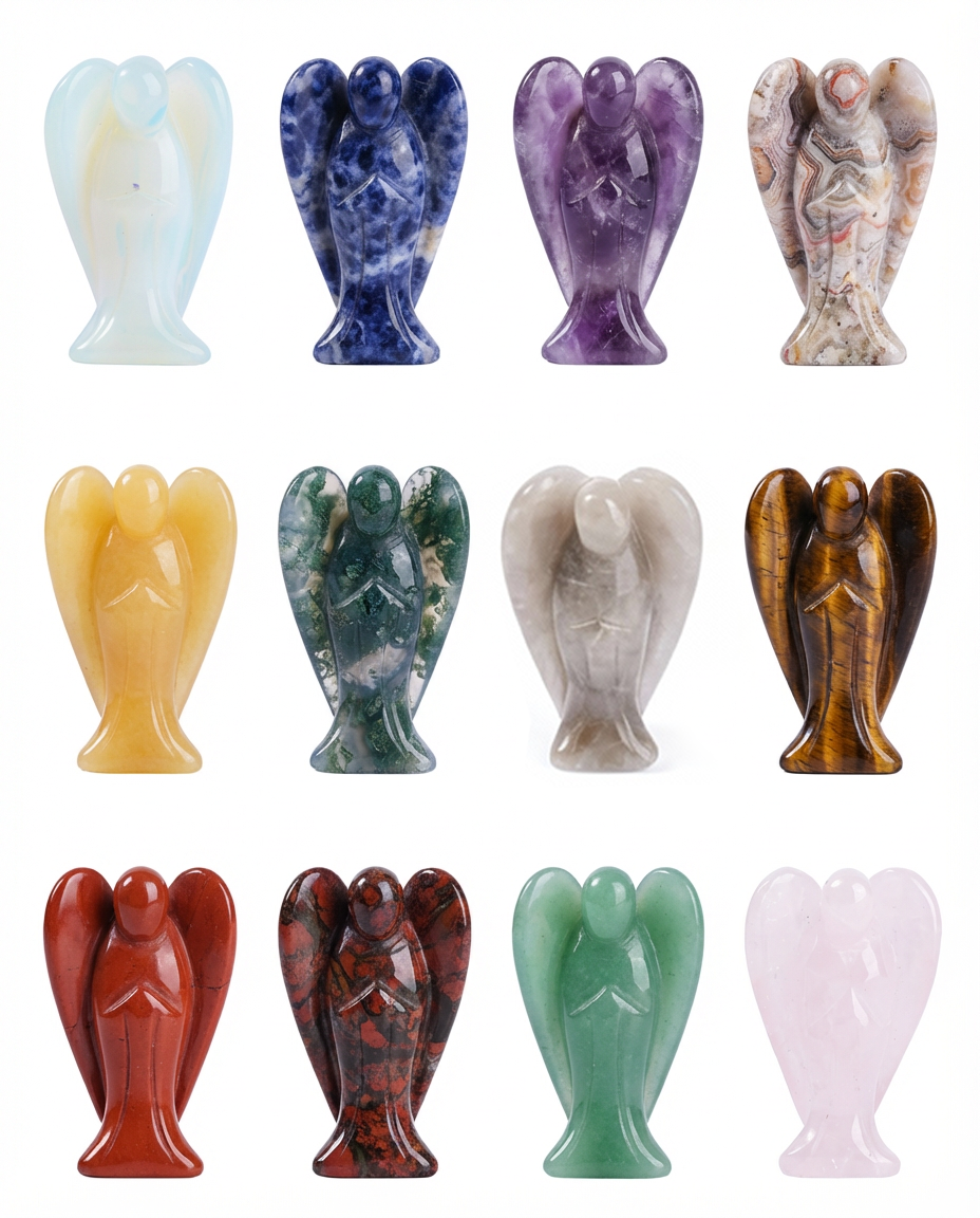 Guardian Angel Crystal Energy Stone (2 inch & 1 inch)