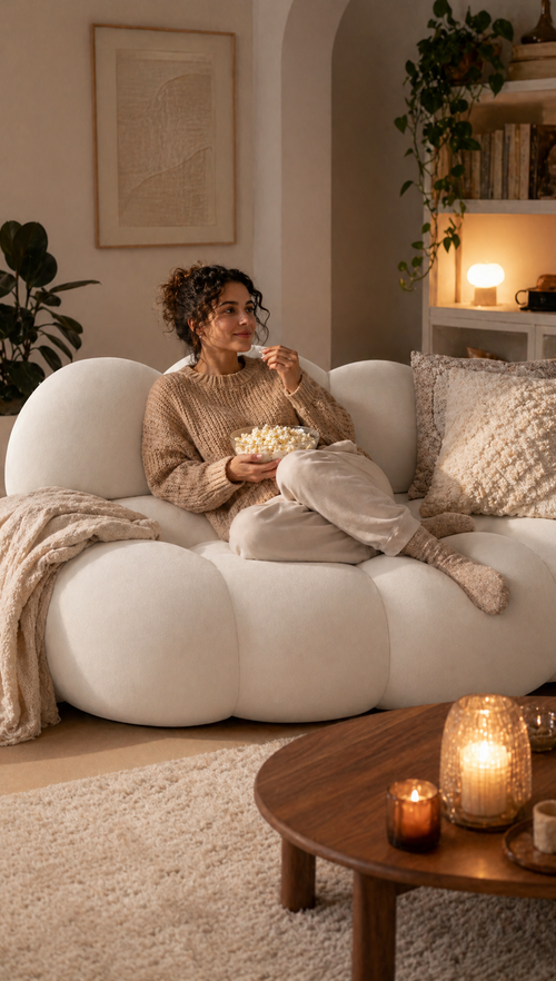 Cloud Shaped Cotton Balance Leisure Sofa