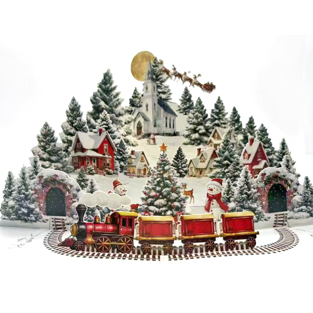 3D Snowman Pop-Up Christmas Card