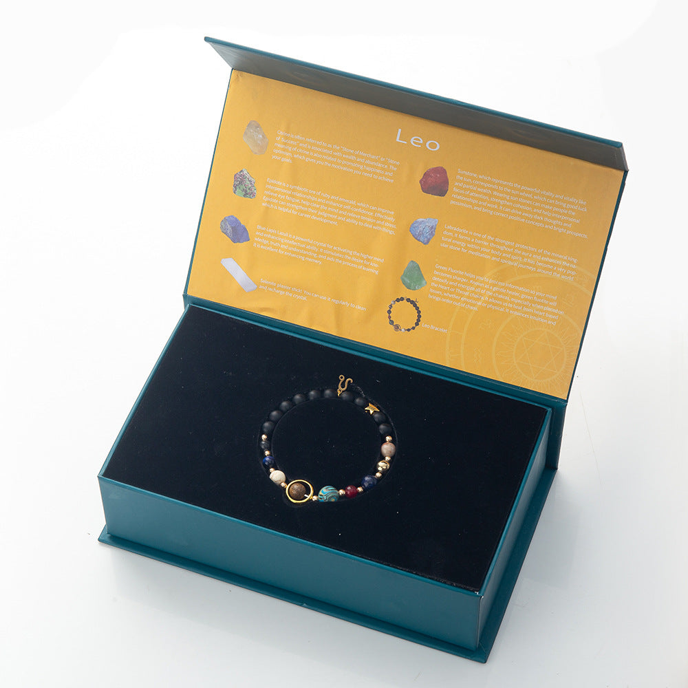 Zodiac Crystal Raw Stone Set | Twelve Constellations Gift Box