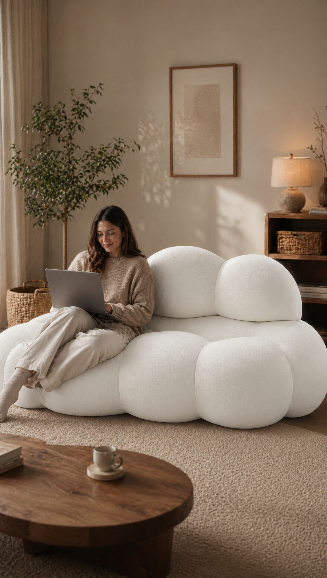 Cloud Shaped Cotton Balance Leisure Sofa