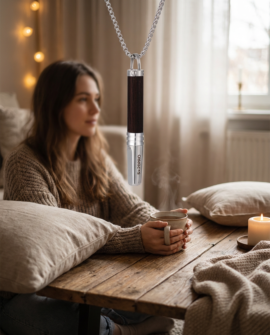 Respiratory Resistance Breathing Necklace for Anxiety Relief & Mindfulness Training