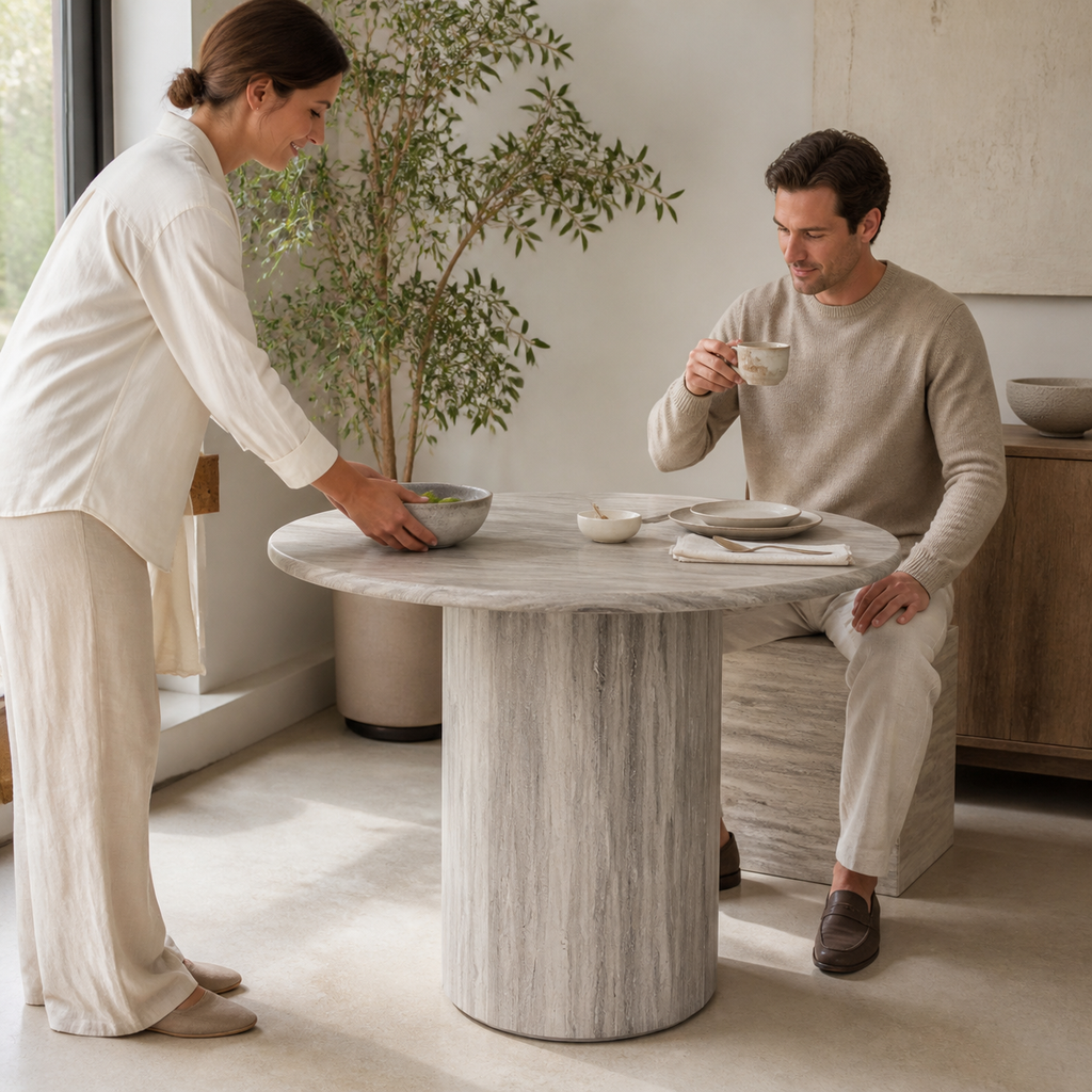 Luxury RH Style Dining Table lifestyle scene