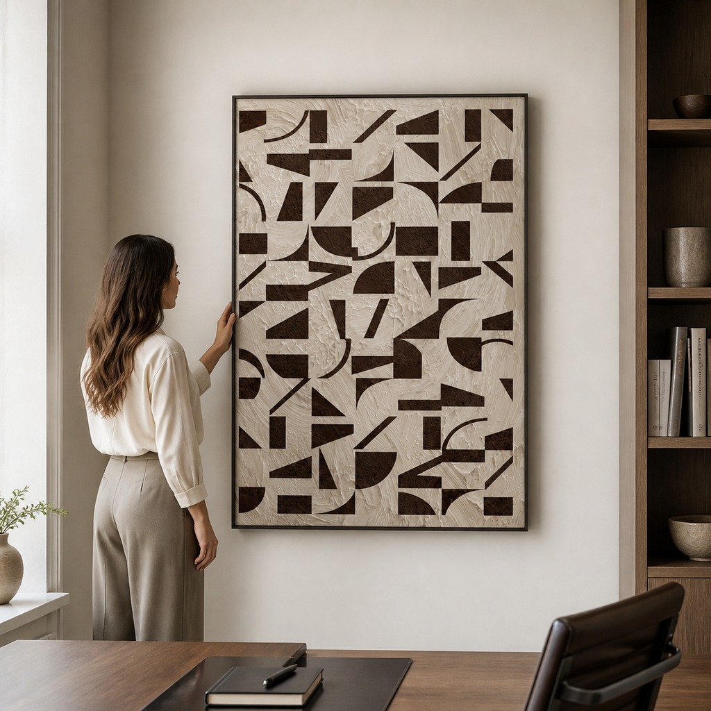Modern Art Deco Geometric Wall Art lifestyle scene