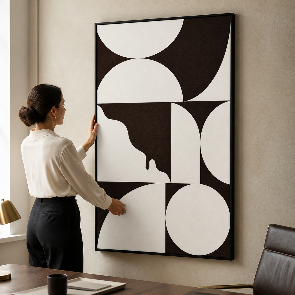 Geometric Art Deco Wall Art lifestyle scene