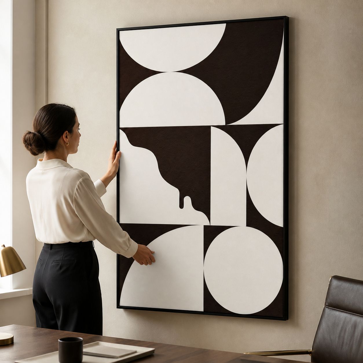 Geometric Art Deco Wall Art lifestyle scene