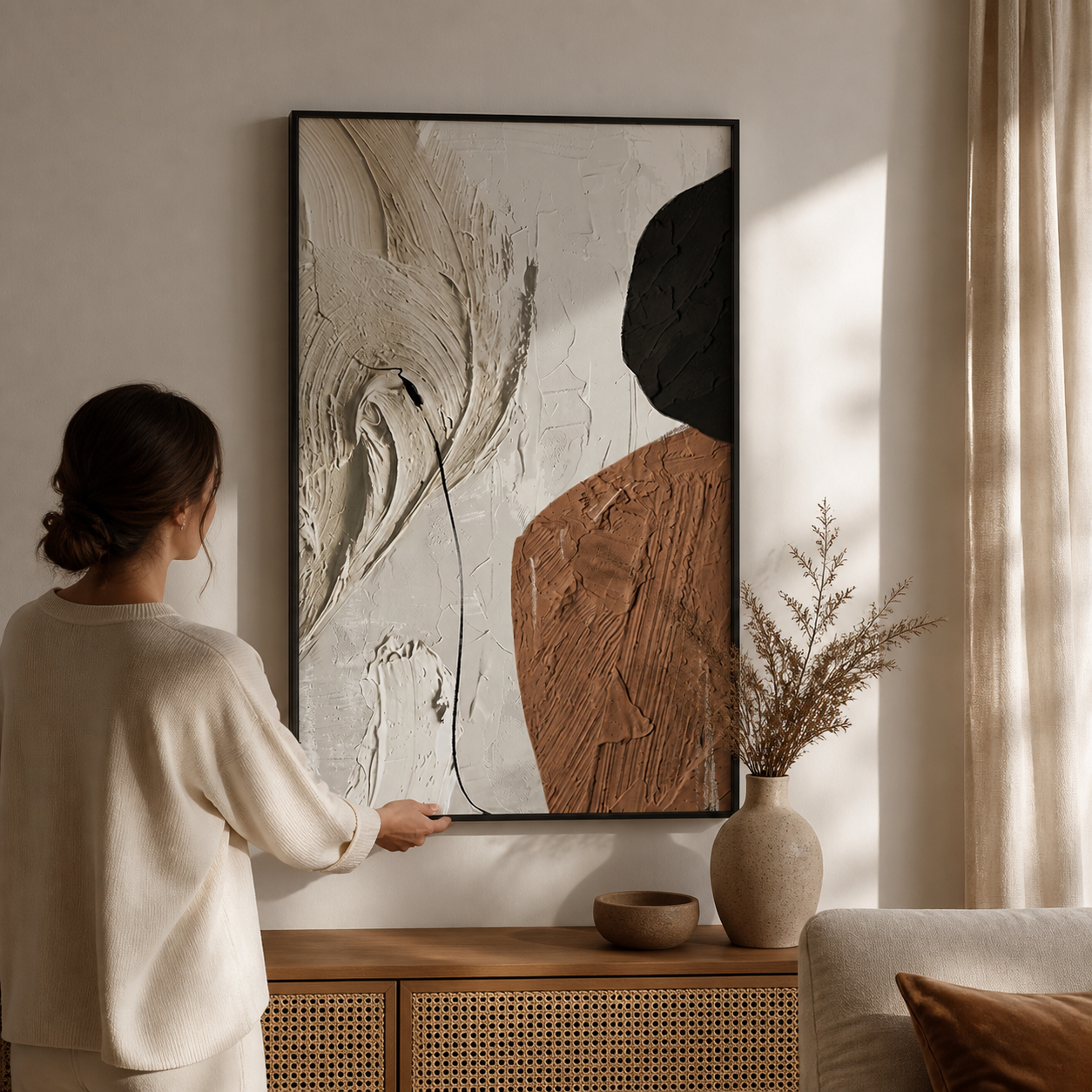 Modern Abstract Art Deco Wall Art lifestyle scene