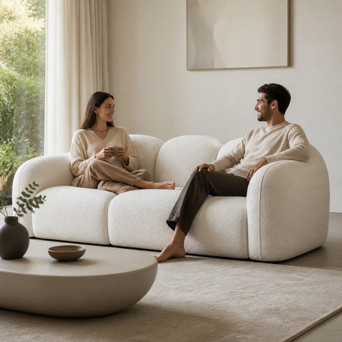 Cloud Beauty Sofa quiet conversation scene