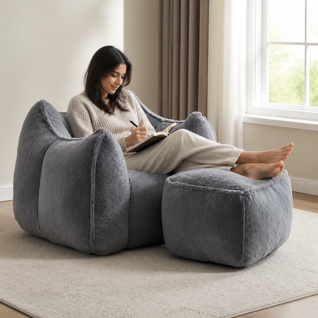 Bean Bag Beauty Sofa journaling scene