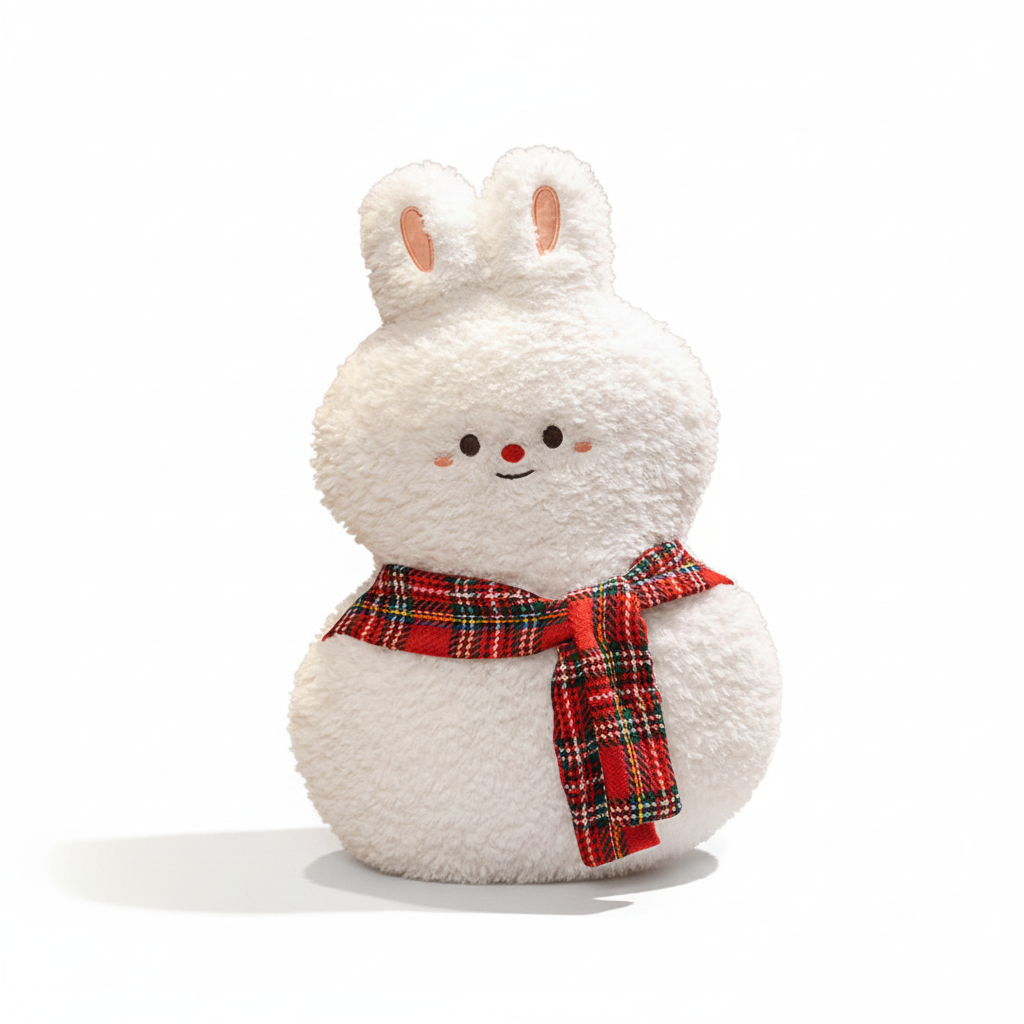 Christmas Plush Pillow Decor – Santa, Christmas Tree, Reindeer & Bunny Cushions