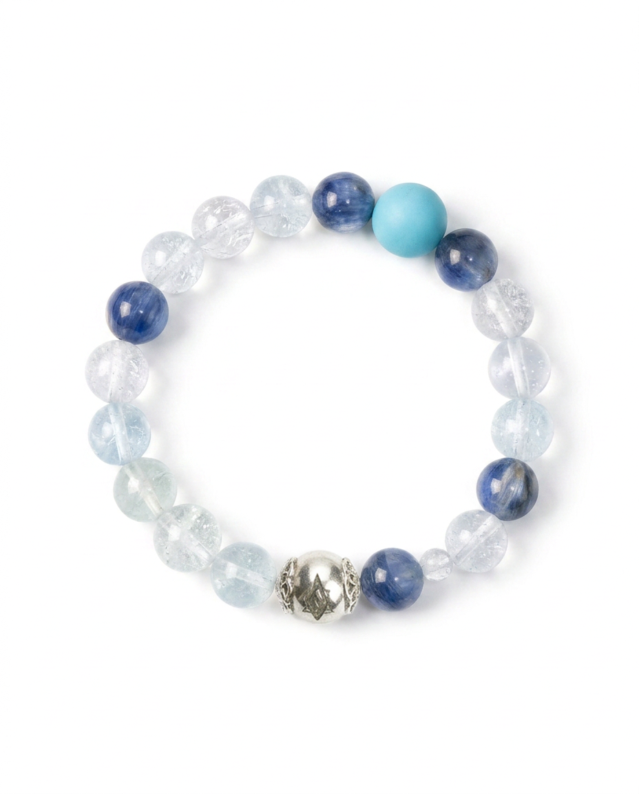 NFC Kyanite Aquamarine Clarity Crystal Bracelet