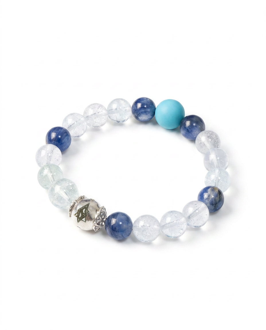 NFC Kyanite Aquamarine Clarity Crystal Bracelet