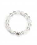 NFC Clear Quartz White Cat Eye Stone Balance Crystal Bracelet