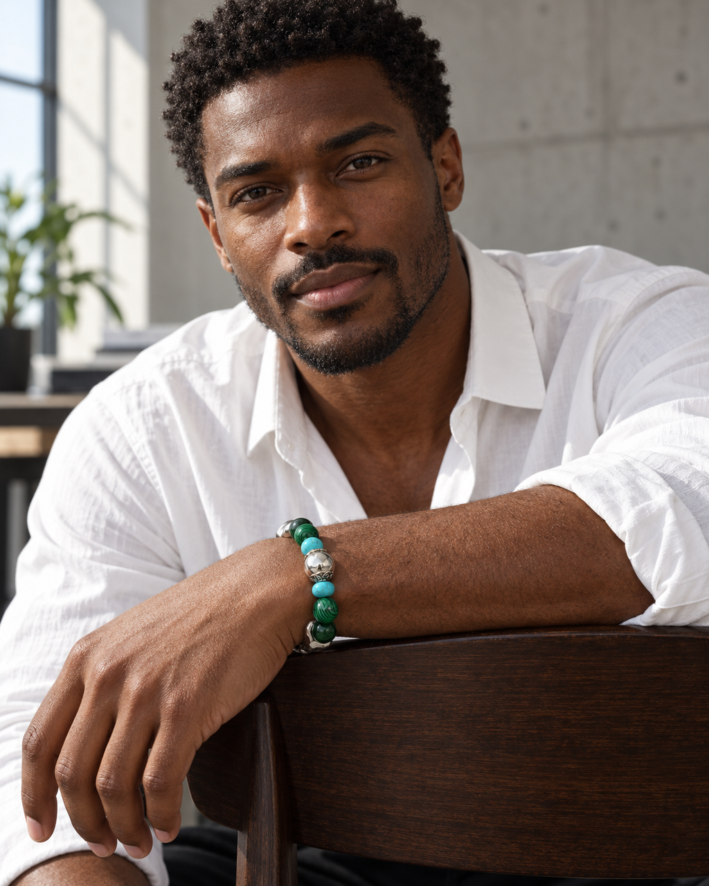 Verdant — Malachite and Aventurine NFC Bracelet