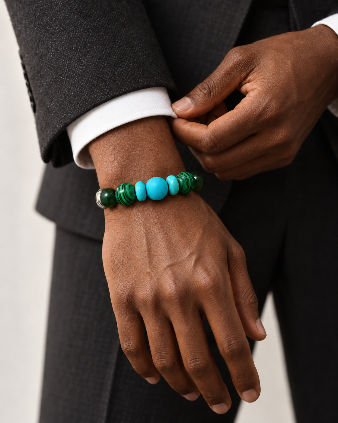 Verdant — Malachite and Aventurine NFC Bracelet