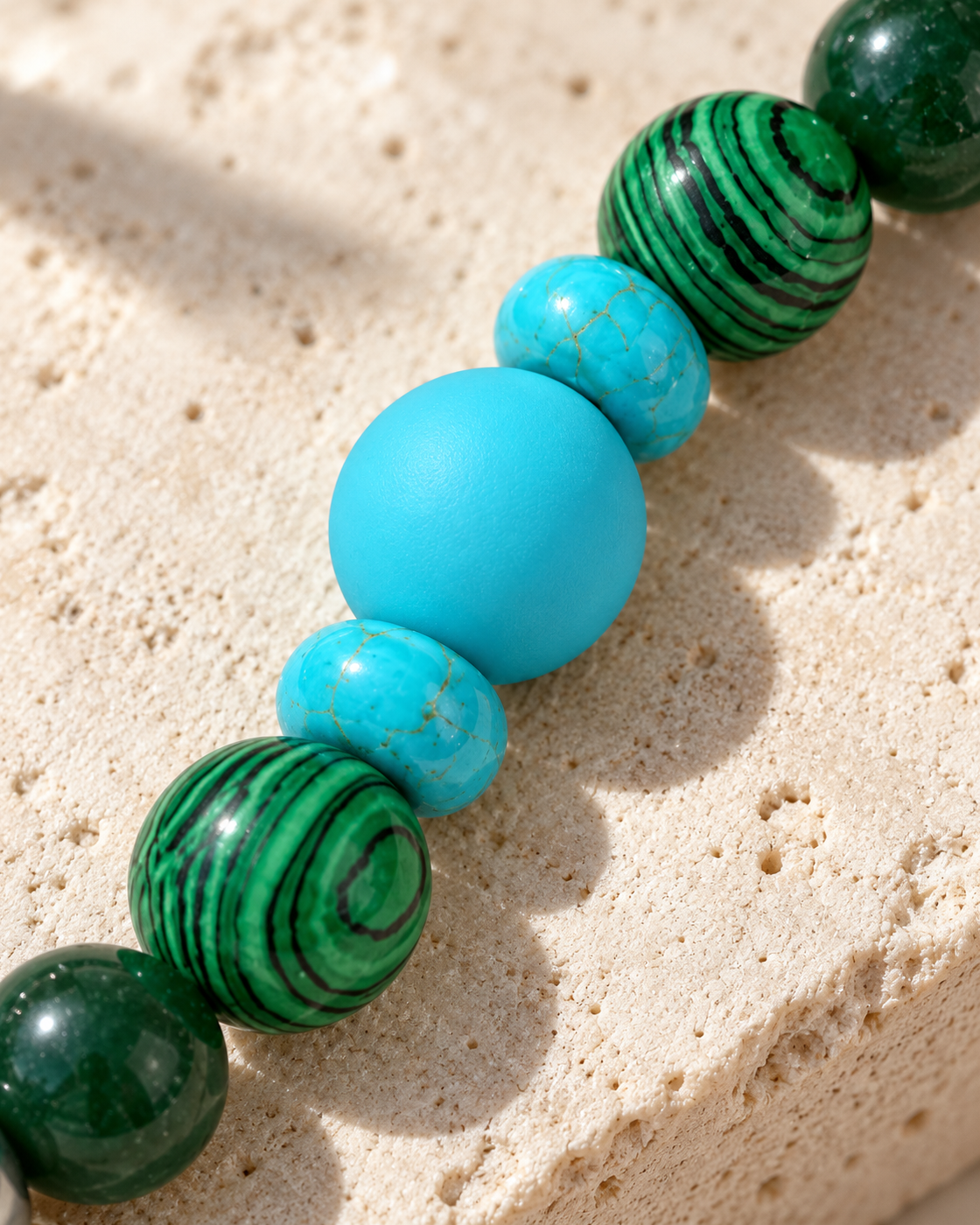 Verdant — Malachite and Aventurine NFC Bracelet