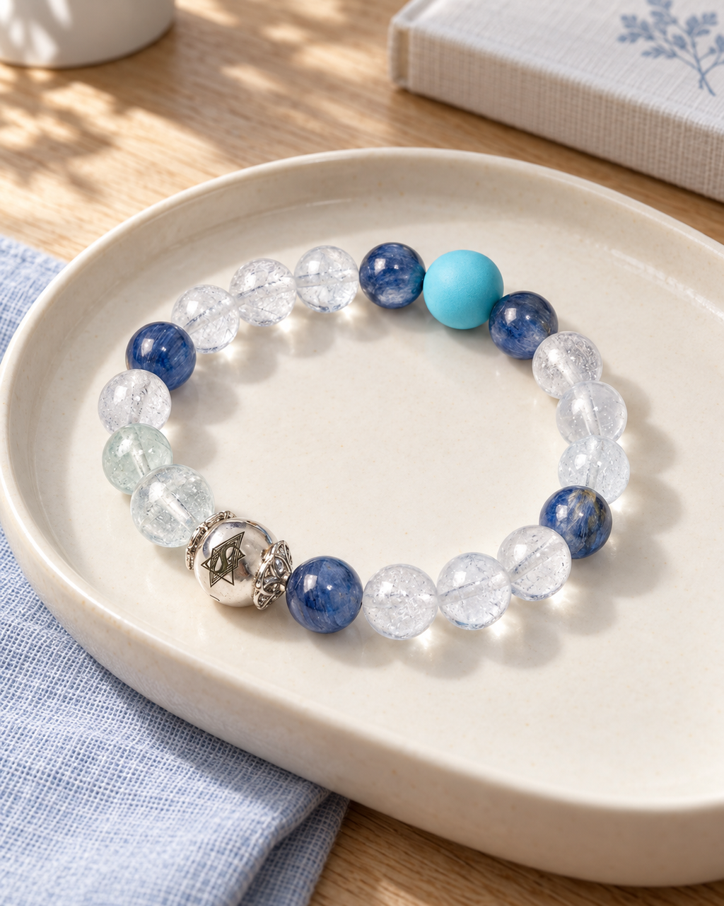 NFC Kyanite Aquamarine Clarity Crystal Bracelet