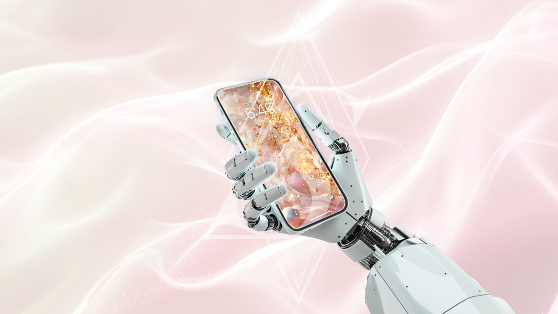 Reiki Energy-Powered Wallpaper Set for Mobile (4-Pack) – Cosmic Pink-Gold Edition