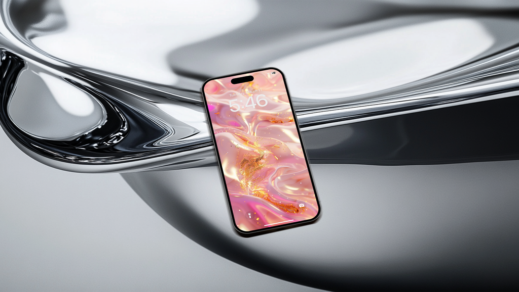 Reiki Energy-Powered Wallpaper Set for Mobile (4-Pack) – Cosmic Pink-Gold Edition