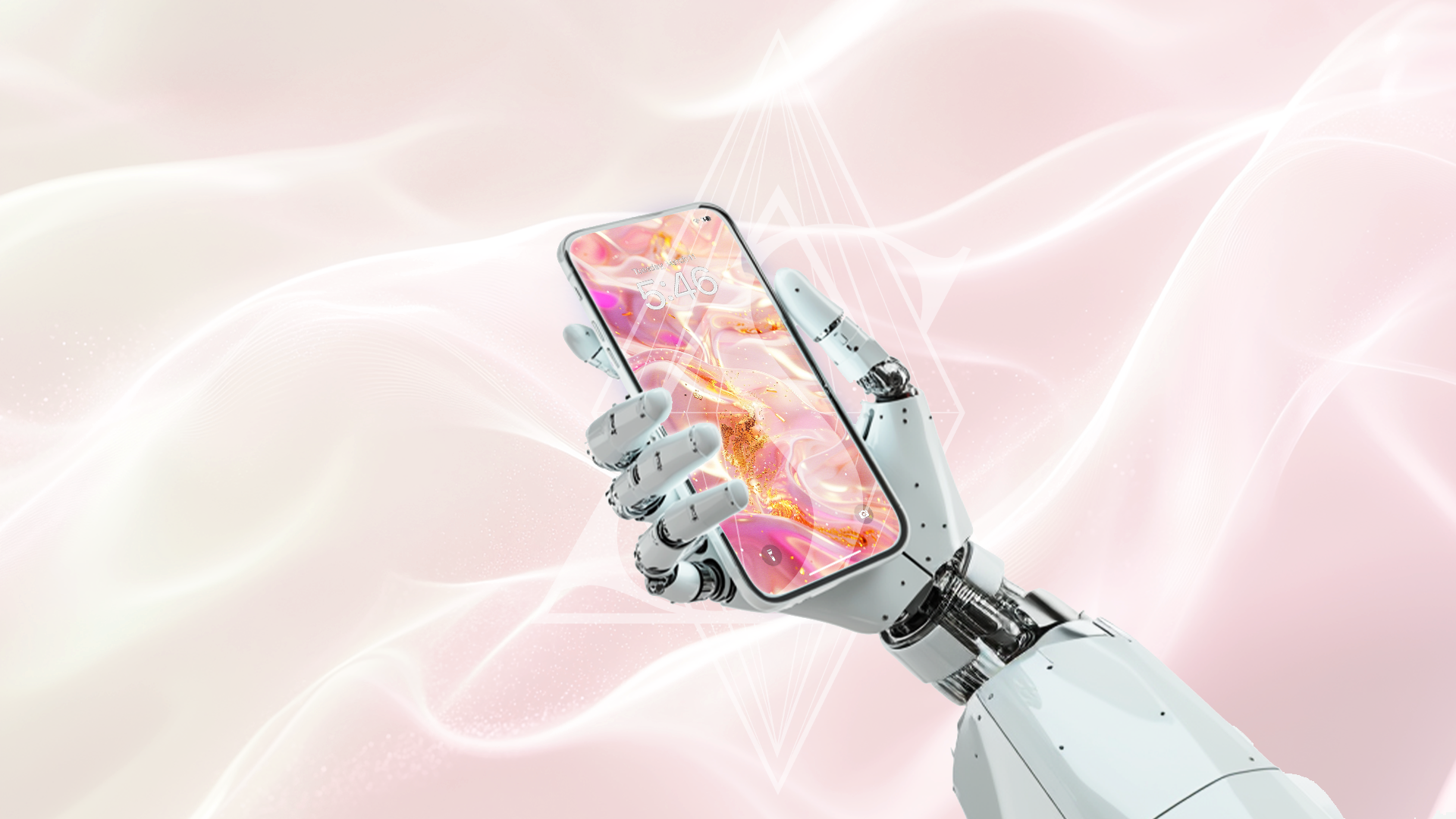 Reiki Energy-Powered Wallpaper Set for Mobile (4-Pack) – Cosmic Pink-Gold Edition