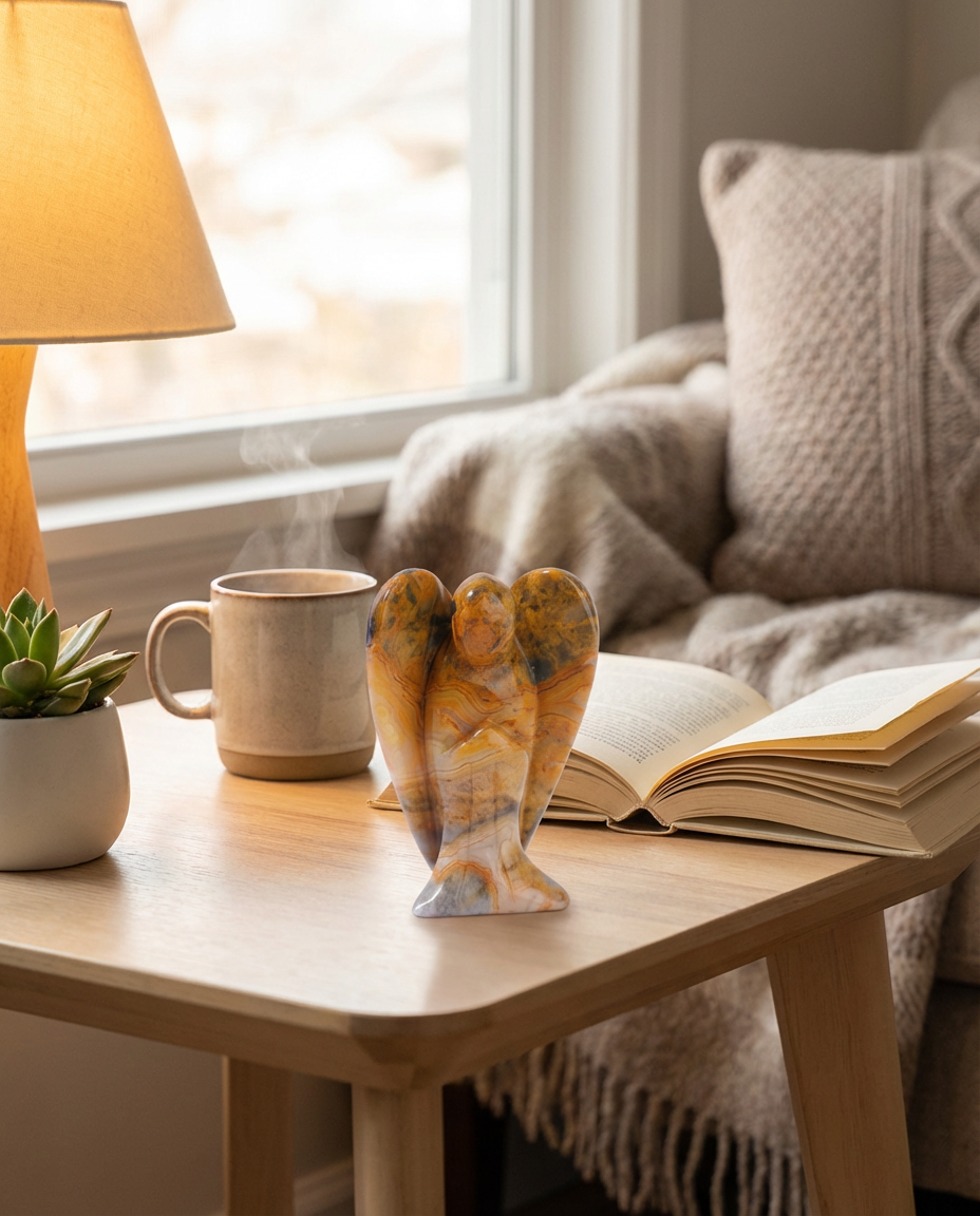 Guardian Angel Crystal Energy Stone (2 inch & 1 inch)