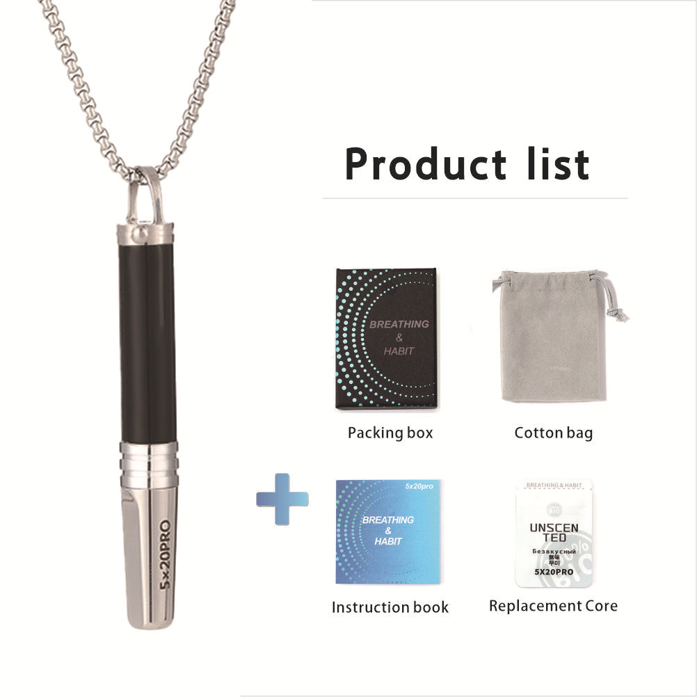 Tiger Eye Resistance Breathing Necklace for Stress Relief & Habit Awareness