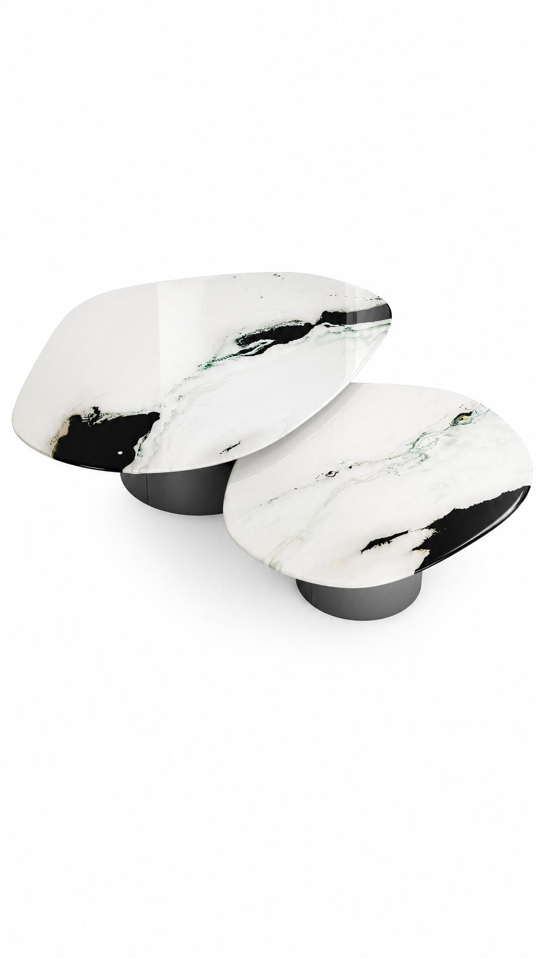 Cold Jade Luxury Stone Balance Coffee Table Set