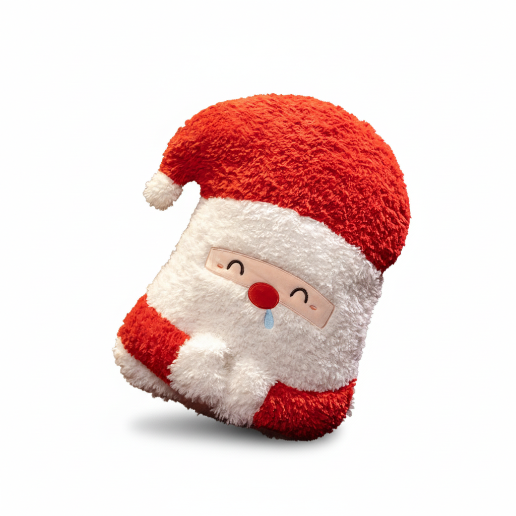 Christmas Plush Pillow Decor – Santa, Christmas Tree, Reindeer & Bunny Cushions