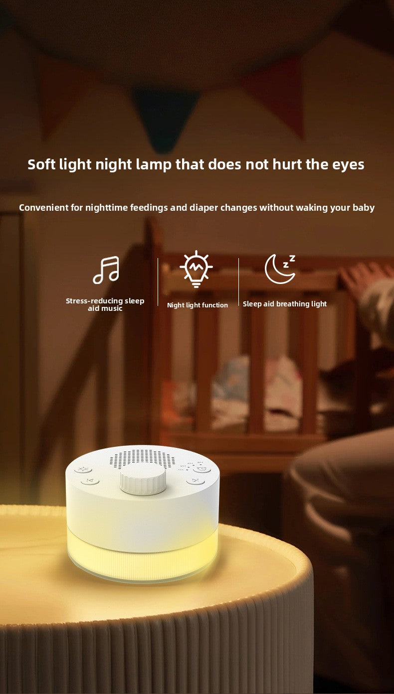 White Noise Sleep Device with Intelligent Warm Light | Infant Soothing Sleep Aid & Music Machine