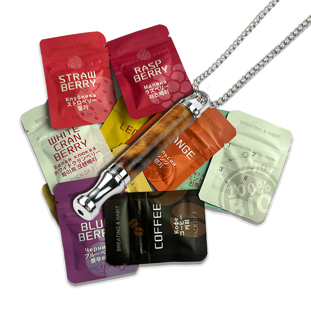 Tiger Eye Resistance Breathing Necklace for Stress Relief & Habit Awareness