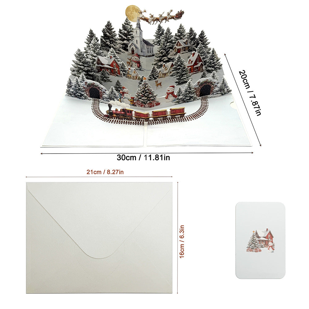 3D Snowman Pop-Up Christmas Card