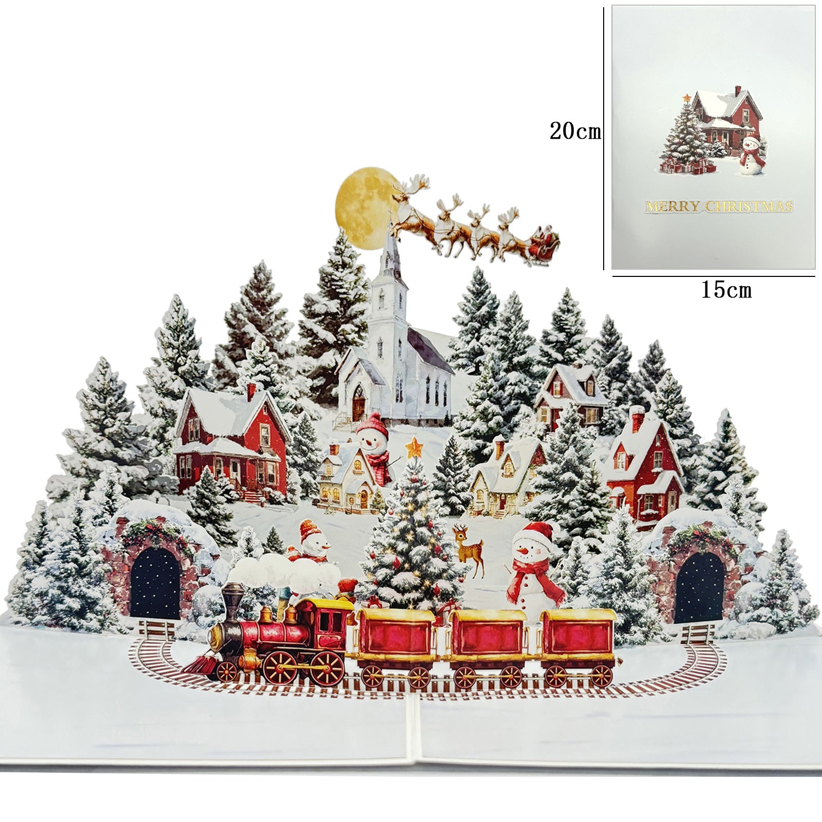 3D Snowman Pop-Up Christmas Card